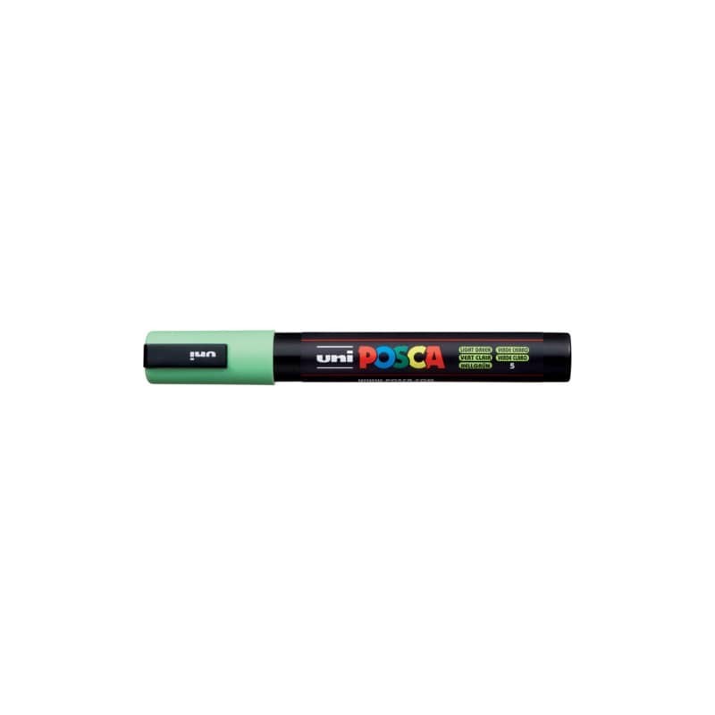 Marcatore a tempera POSCA Uni-Ball punta tonda 1,8-2,5 mm verde chiaro M PC5M VC