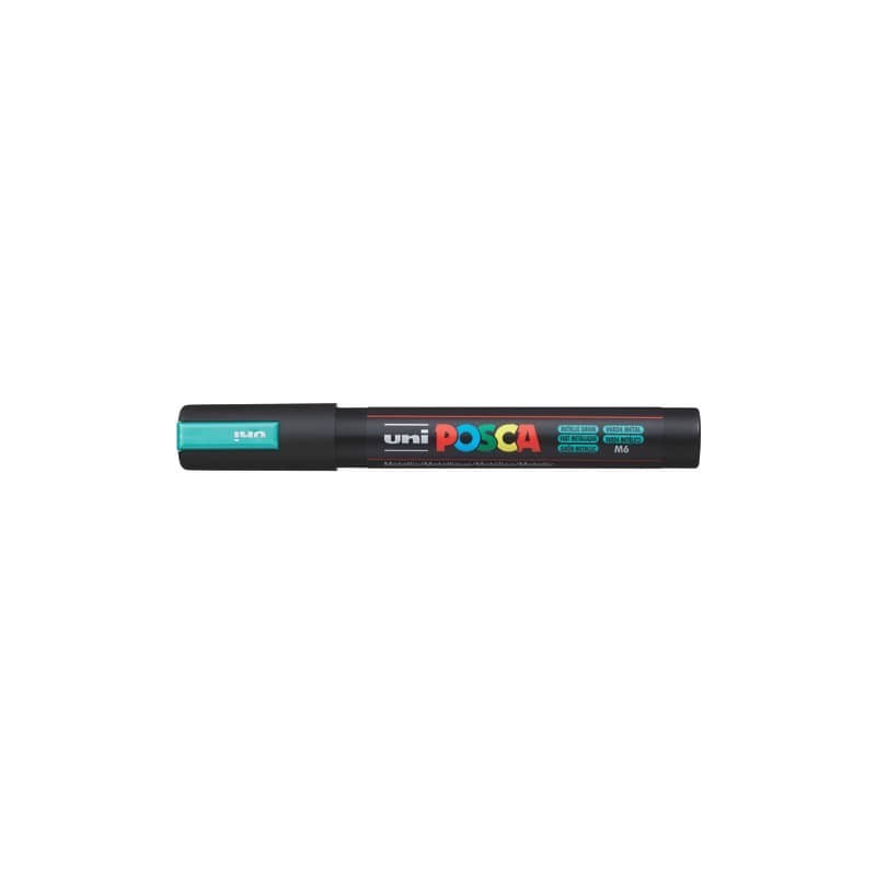 Marcatore a tempera POSCA Uni-Ball punta tonda 1,8-2,5 mm verde metal M PC5M VM