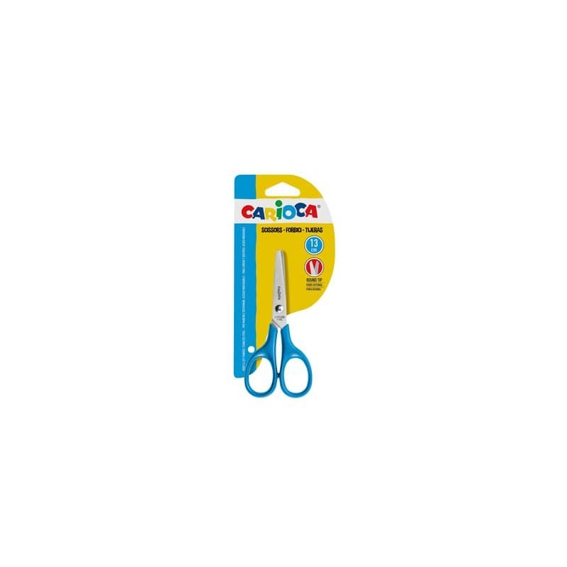 Forbice simmetrica in acciaio punta arrotondata Carioca 13 cm - azzurro - 42634 (Conf.12)