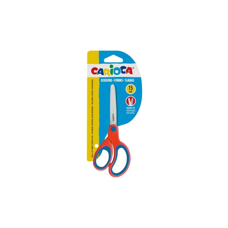 Forbice asimmetrica in acciaio punta arrotondata Carioca 15 cm - 42635 (Conf.12)