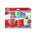 Pennarelli doppia punta Carioca Birello - conf. da 24 colori assortiti - 41521