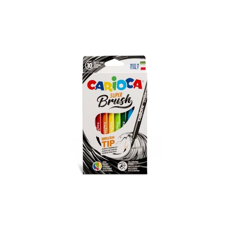 Pennarelli Super-Brush Carioca conf. da 10 colori assortiti - 42937