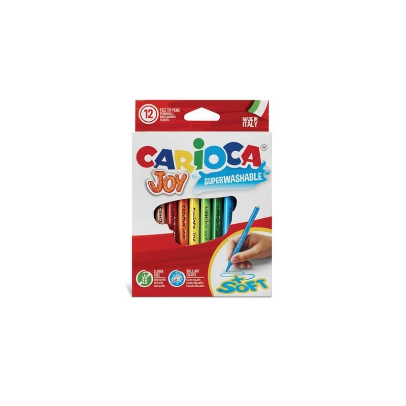 Pennarelli superlavabili Carioca Joy Ø 2,8 mm - conf. da 12 colori assortiti - 40614