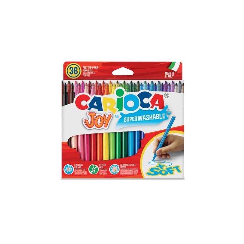 Pennarelli superlavabili Carioca Joy Ø 2,8 mm conf. da 36 colori assortiti - 40616