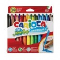 Pennarelli superlavabili Carioca Jumbo - conf. da 24 colori assortiti - 40570