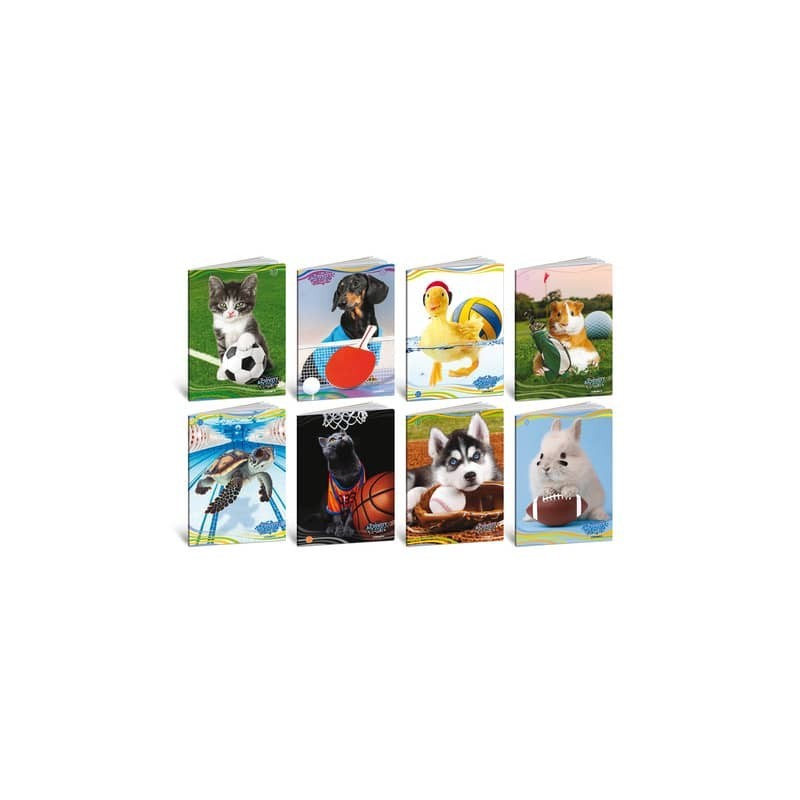 Maxi quaderno Blasetti Lovely Paws A4 - 100 g/m² - 18+1 ff - 10F - conf. 10 pezzi - 9286