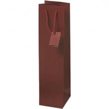 Borsa portabottiglie Decoration in carta kraft bordeaux - 10+9xH.39 cm - conf. 10 pz - BCA334X