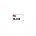 Etichette bianche permanenti Markin Copiatabu 14x8 mm - conf. 10 blister da 10 ff - X11010