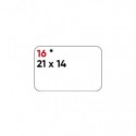 Etichette bianche permanenti Markin Copiatabu 21x14 mm - conf. 10 blister da 10 ff - X11016