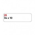 Etichette bianche permanenti Markin Copiatabu 34x10 mm - conf. 10 blister da 10 ff - X11025