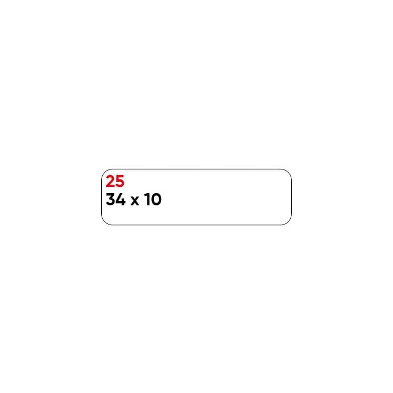 Etichette bianche permanenti Markin Copiatabu 34x10 mm - conf. 10 blister da 10 ff - X11025