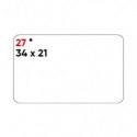 Etichette bianche permanenti Markin Copiatabu 34x21 mm - conf. 10 blister da 10 ff - X11027