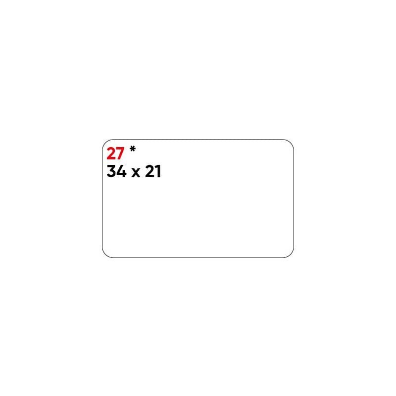 Etichette bianche permanenti Markin Copiatabu 34x21 mm - conf. 10 blister da 10 ff - X11027