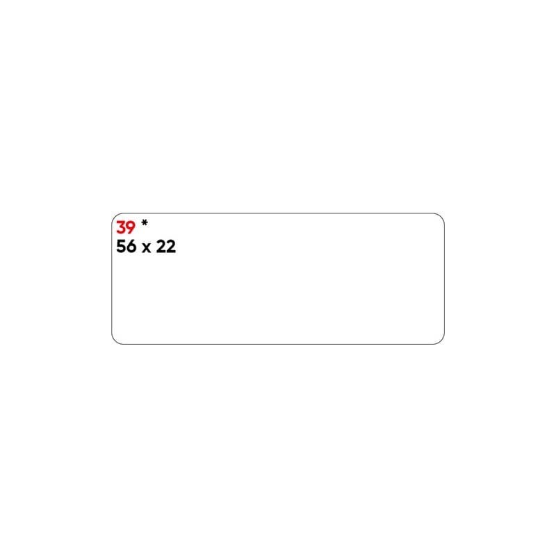 Etichette bianche permanenti Markin Copiatabu 56x22 mm - conf. 10 blister da 10 ff - X11039