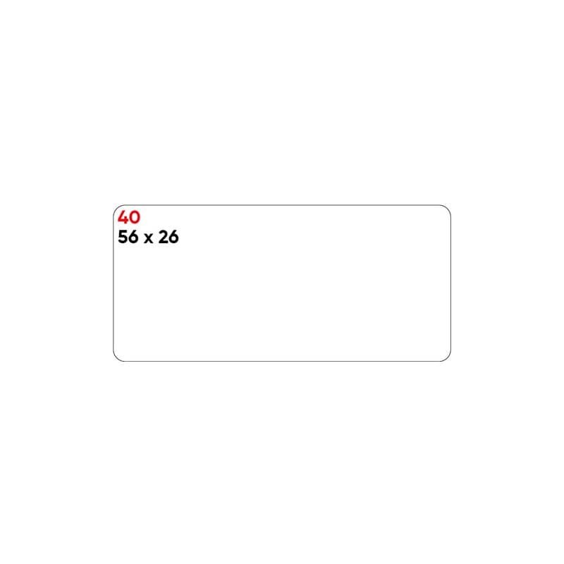 Etichette bianche permanenti Markin Copiatabu 56x26 mm - conf. 10 blister da 10 ff - X11040