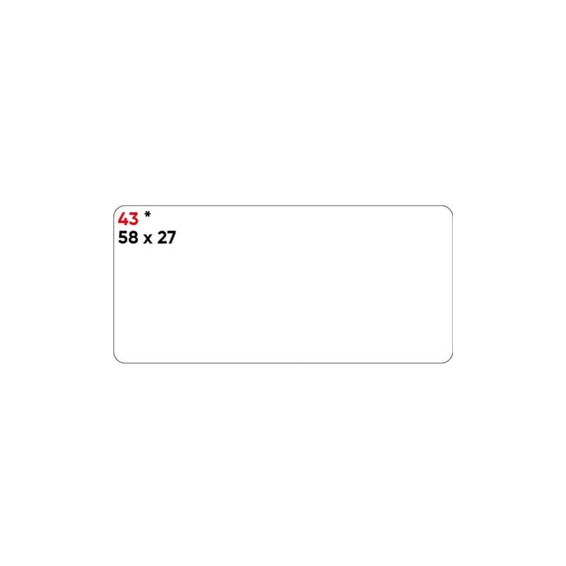 Etichette bianche permanenti Markin Copiatabu 58x27 mm - conf. 10 blister da 10 ff - X11043