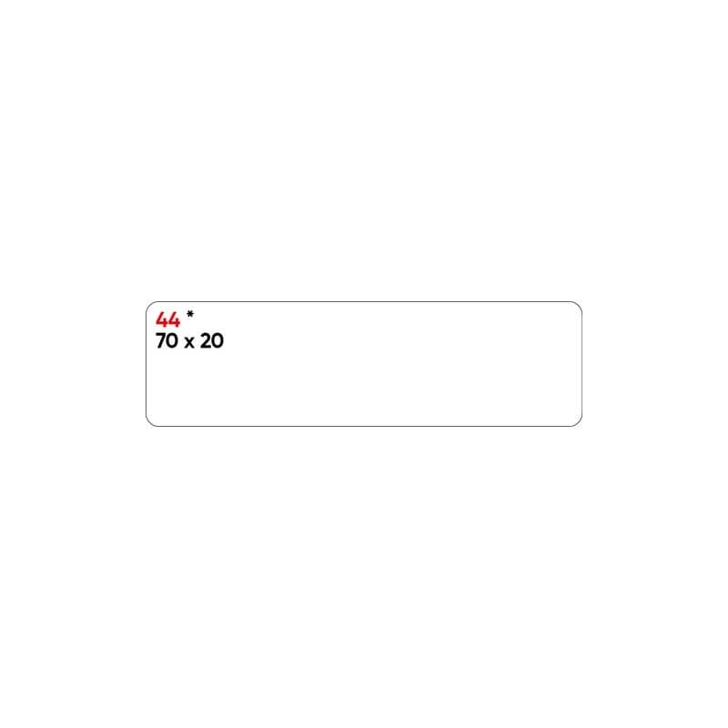 Etichette bianche permanenti Markin Copiatabu 70x20 mm - conf. 10 blister da 10 ff - X11044