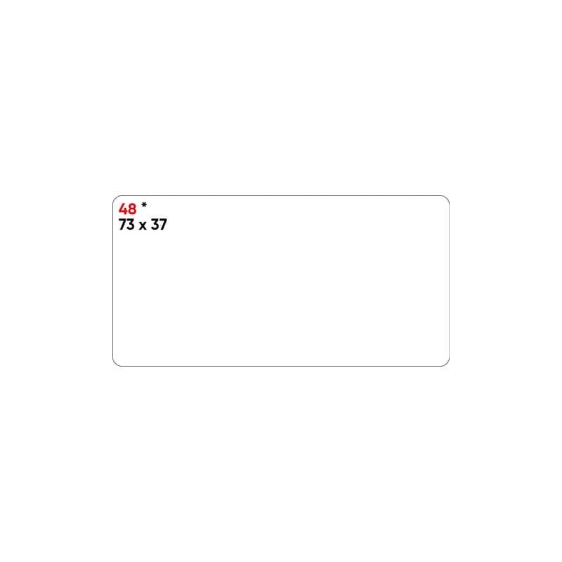 Etichette bianche permanenti Markin Copiatabu 73x37 mm - conf. 10 blister da 10 ff - X11048