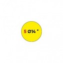 Etichette permanenti Markin Copiatabu Ø 14 mm - giallo - conf. 10 blister da 10 ff - X11005GI