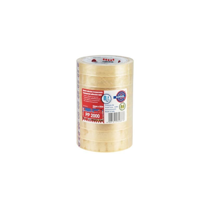 Nastro adesivo Eurocel PP2000 a torre formato 19x66 m - torre da 8 rotoli - 001122212 (Conf.2)