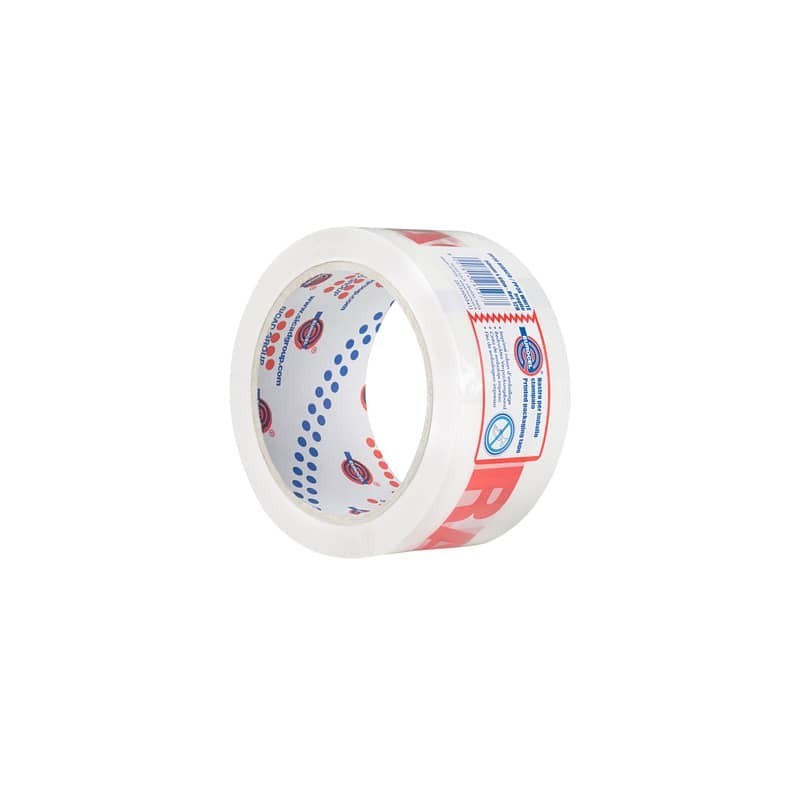 Nastro adesivo stampato per imballo Eurocel formato 50 mm x 66 m - scritta fragile - 1000000391 (Conf.2)