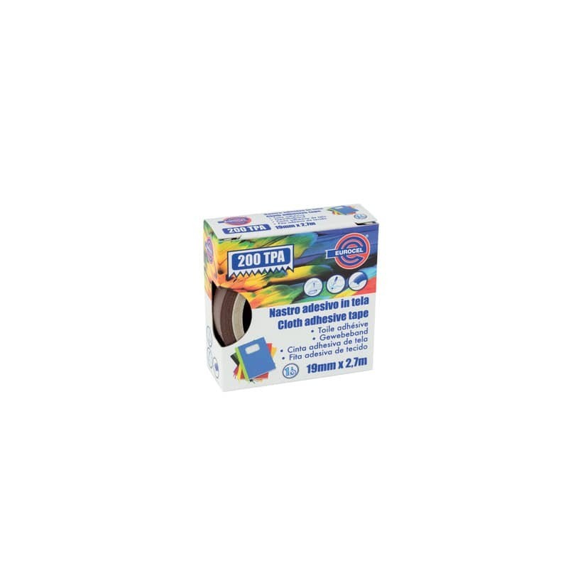 Nastro adesivo telato Eurocel formato 19 mm x 2,7 m - colore marrone 016114194
