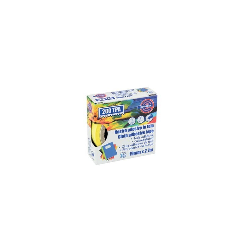 Nastro adesivo telato Eurocel formato 19 mm x 2,7 m - colore giallo 016414194