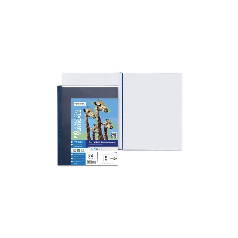 Portalistini UNO T Sei Rota a libro PP buccia - 25x35 cm - 24 interni - blu - 55252407