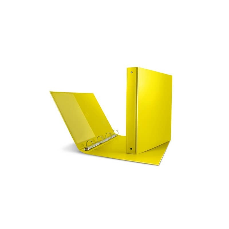Raccoglitore Sei Rota Nettuno - 4 anelli a R 30 mm - A4 - dorso 3,5 cm - colore giallo - 36803146 (Conf.10)