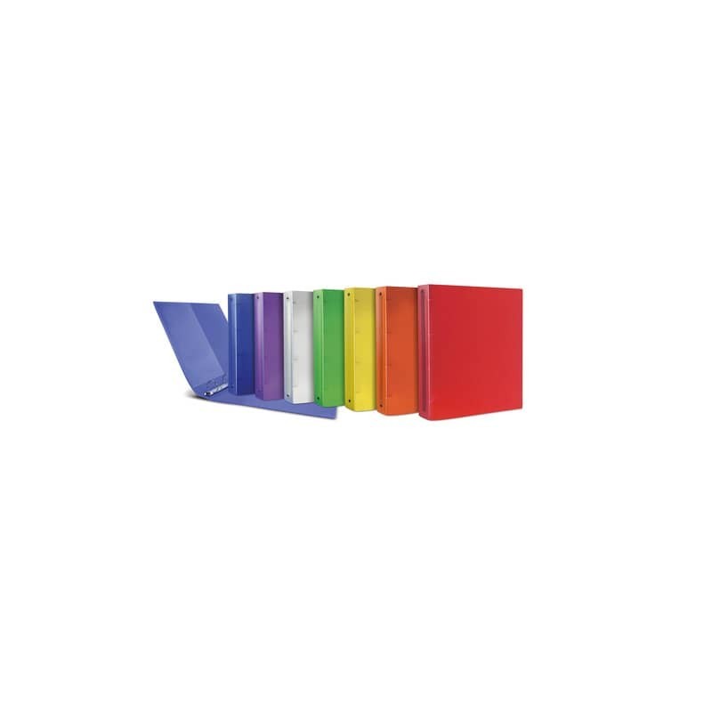 Raccoglitore satinato semitrasparente in PP Sei Rota Myto A4 - 4 anelli R - Ø 30 mm assortiti - conf. 30 pz - 36903099