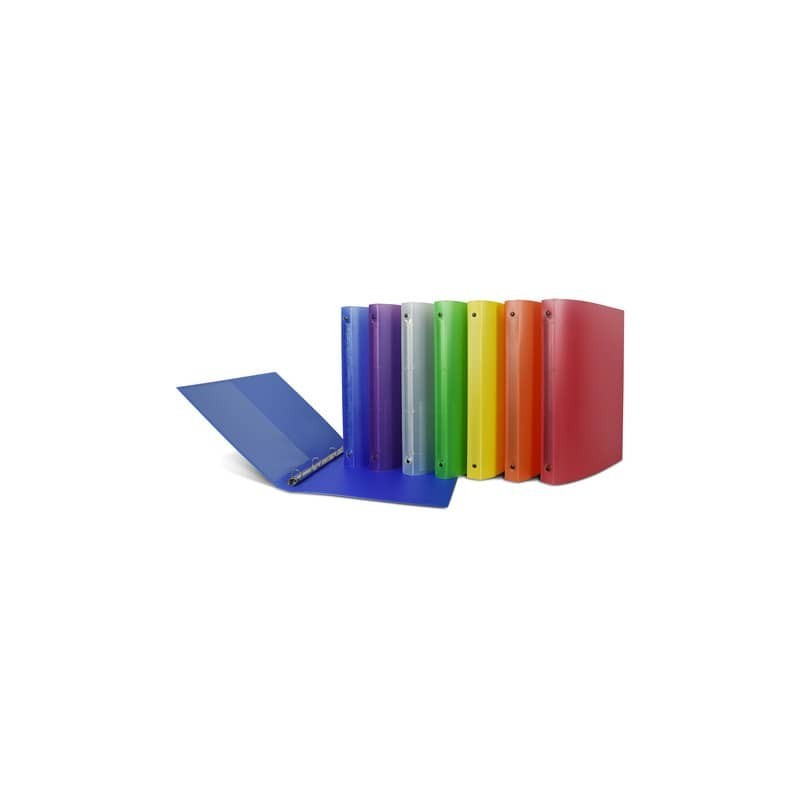 Raccoglitore satinato semitrasparente in PP Sei Rota Myto A4 - 4 anelli R - Ø 17 mm assortiti - conf. 20 pz - 36901799