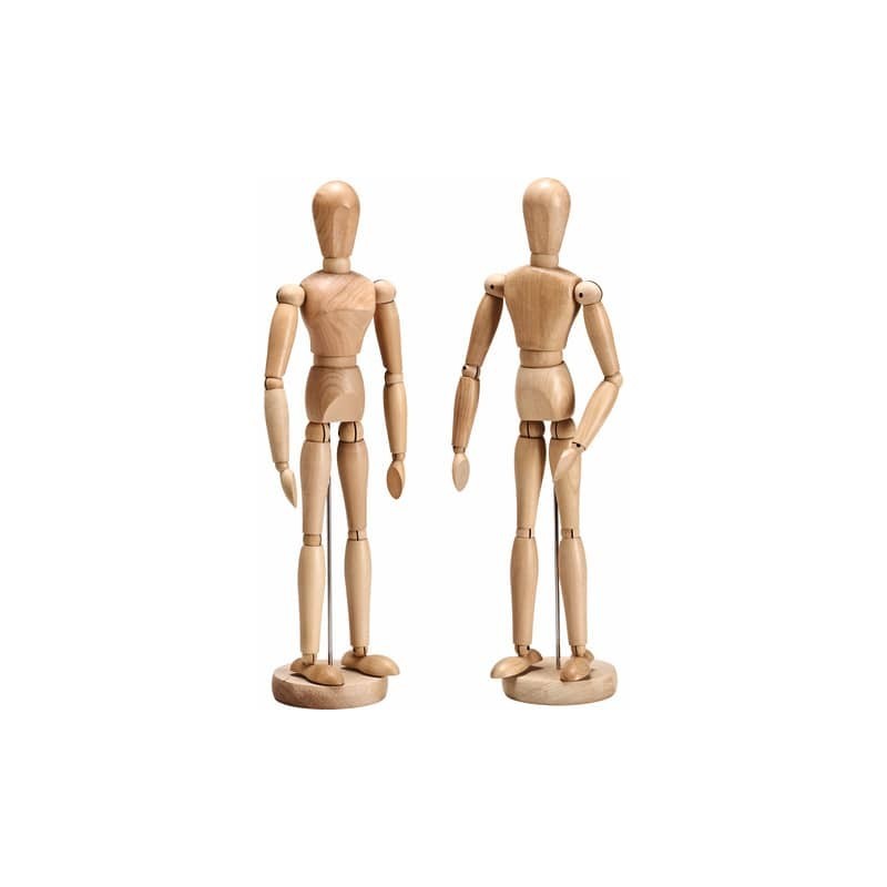 Manichino in legno DOM altezza 31 cm base donna - 201/1