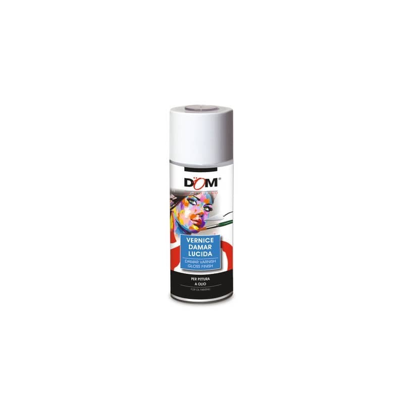 Vernice fissativa Damar DOM per pittura a olio - effetto lucido - 400 ml - 626