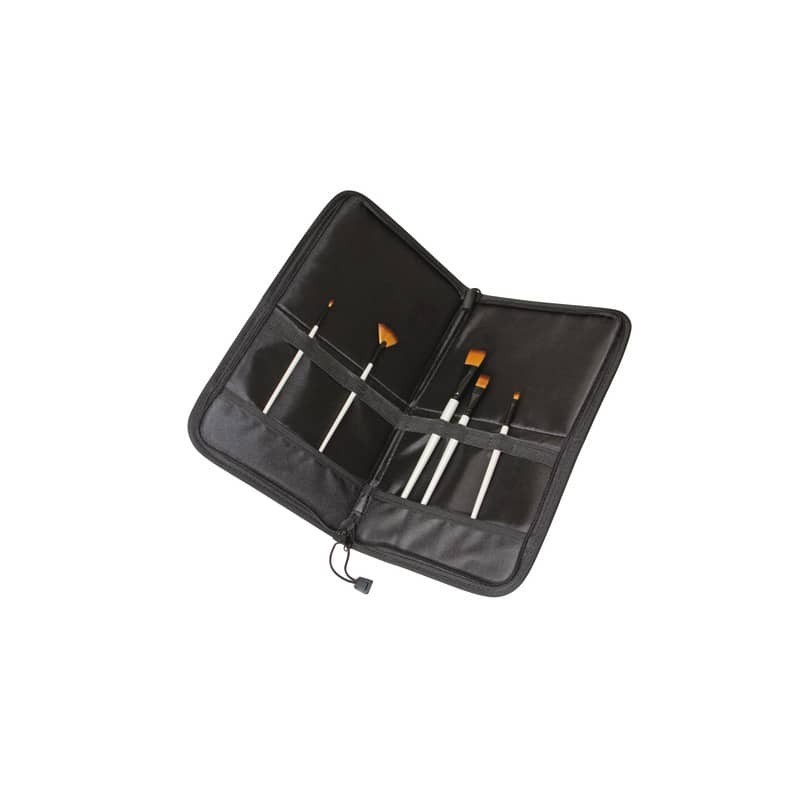 Astuccio-Cavalletto pieghevole per pennelli - nero - 10556