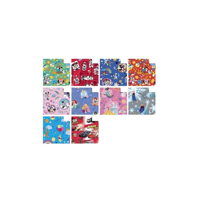 Carta regalo in fogli Rex-Sadoch fantasia Walt Disney - 70x100 cm - conf. 50 pezzi - W4550GEN