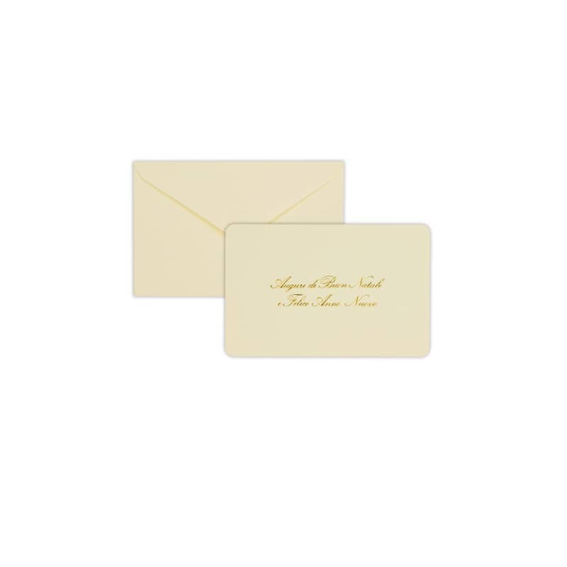 Cartoncino auguri di Natale Rex-Sadoch formato 14x9 cm - conf. 100 pezzi - crema - 21208