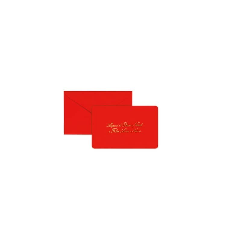 Cartoncino auguri di Natale Rex-Sadoch formato 14x9 cm - conf. 100 pezzi - rosso - 2107