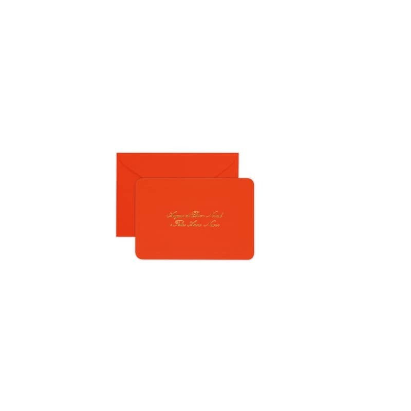 Cartoncino auguri di Natale Rex-Sadoch 15,5x10,5 cm - conf. 50 pezzi - rosso/camoscio - 2102RC