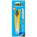 Cutter Olfa bloccalama a vite lama 18 mm acciaio inox - corpo in resina - colore giallo - L1