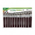 Espositore 228 pennelli in pelo di pony Lebez - punte assortite da 1  a 12 - 1984L