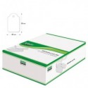 Etichette con filo in cartoncino bianco Lebez formato 22x35 mm - conf. 500 pezzi - A390