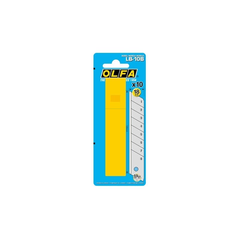 Blister 10 lame segmentate Olfa 100x18 mm per cutter - LB10B