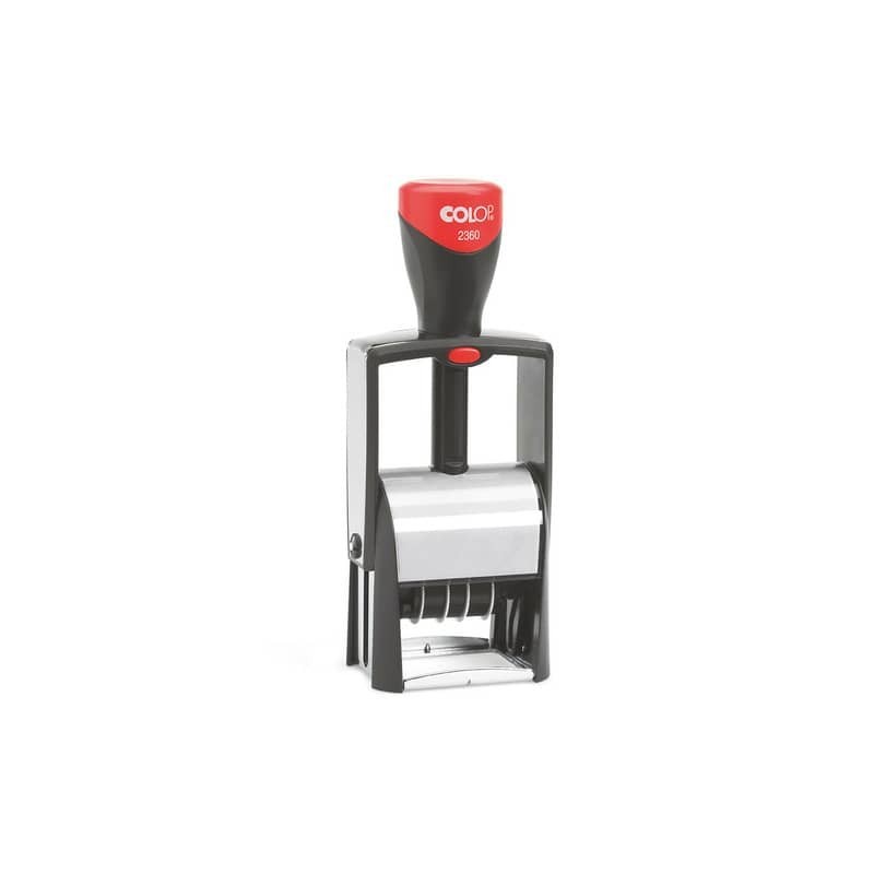 Timbro Colop autoinchiostrante datario con piastra personalizzabile 30x45 mm - 2360