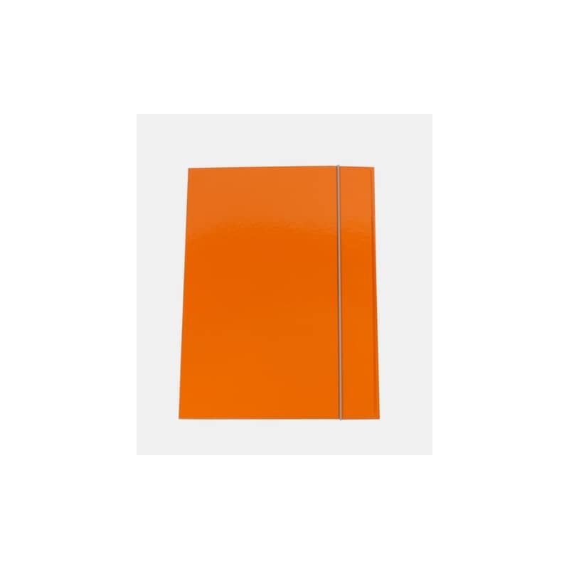 Cartella a tre lembi con elastico Cartotecnica del Garda 25x34 cm 0,8 mm colore arancio - CG0032LBXXXAE07 (Conf.10)