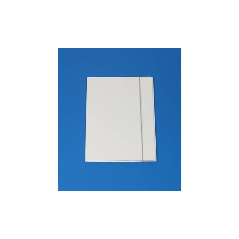 Cartella a tre lembi con elastico Cartotecnica del Garda 25x34 cm 0,8 mm colore bianco - CG0032LBXXXAE13 (Conf.10)