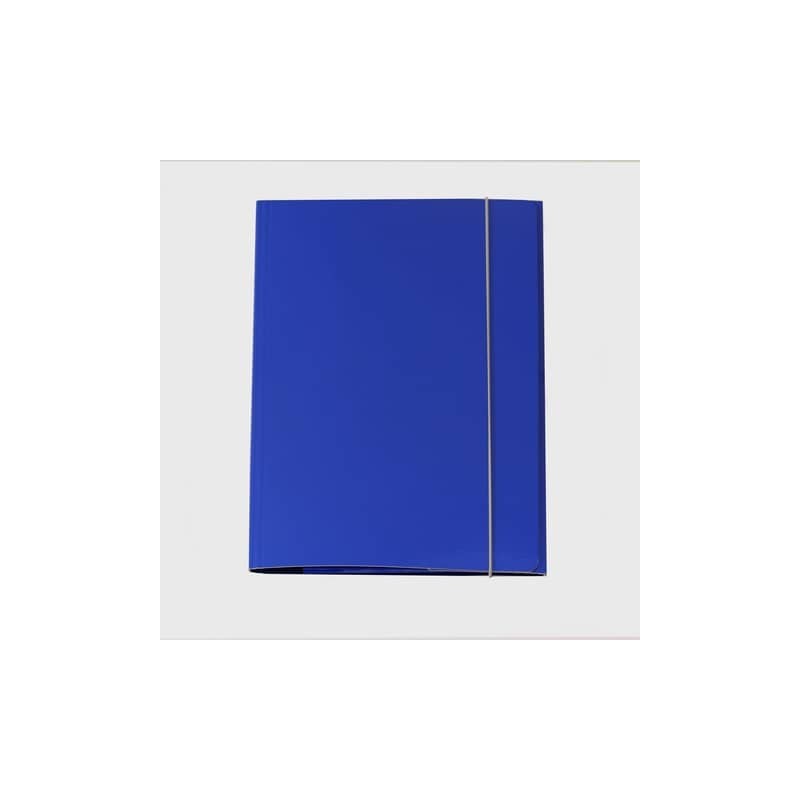 Cartella a tre lembi con elastico Cartotecnica del Garda 25x34 cm 0,8 mm colore blu - CG0032LBXXXAE01 (Conf.10)