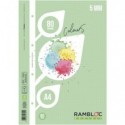 Ricambio rinforzato quaderni ad anelli Rambloc formato A4 colore verde - 5 mm - 90524355 (Conf.24)