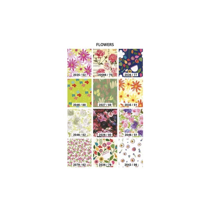 Carta regalo Bolis 70x100 cm patinata Flowers - conf. 50 pz - 79007948600 -19