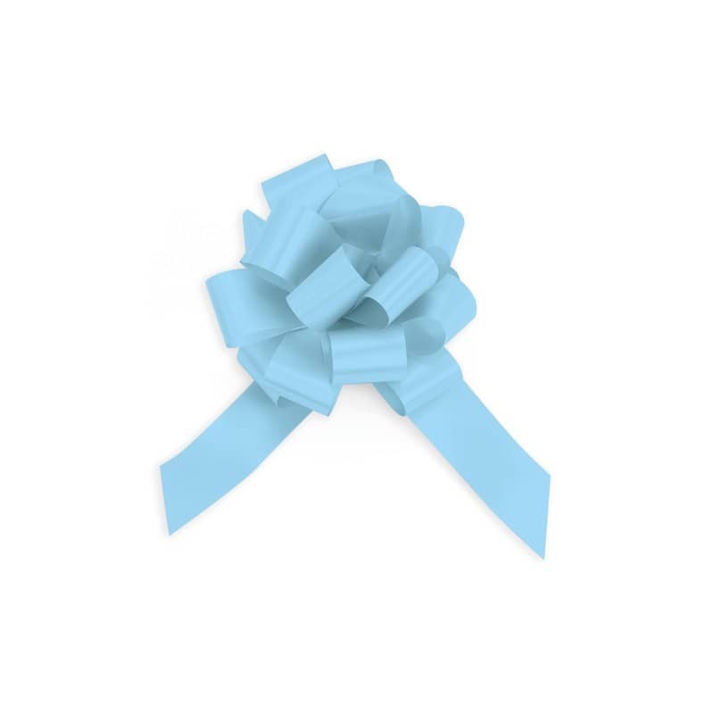 Fiocco nastro Bolis azzurro - Ø 12 cm conf. 30 pz 56013063025