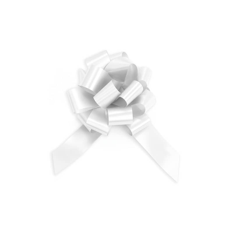 Fiocco nastro Bolis bianco - Ø 12 cm conf. 30 pz 56013063009 -15